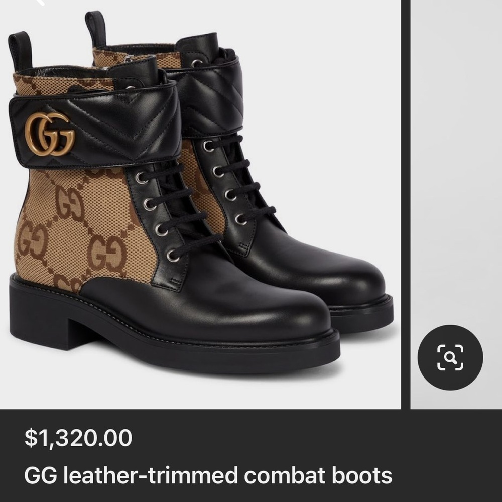 Gucci Combat boots. 40.5